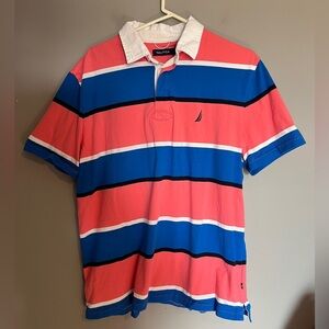 Nautica Men's Striped Polo Shirt Size XL